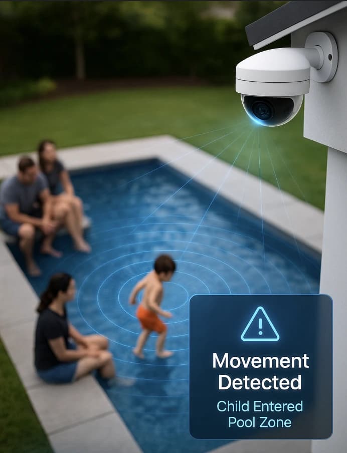 Pool Angel AI safety camera product photo