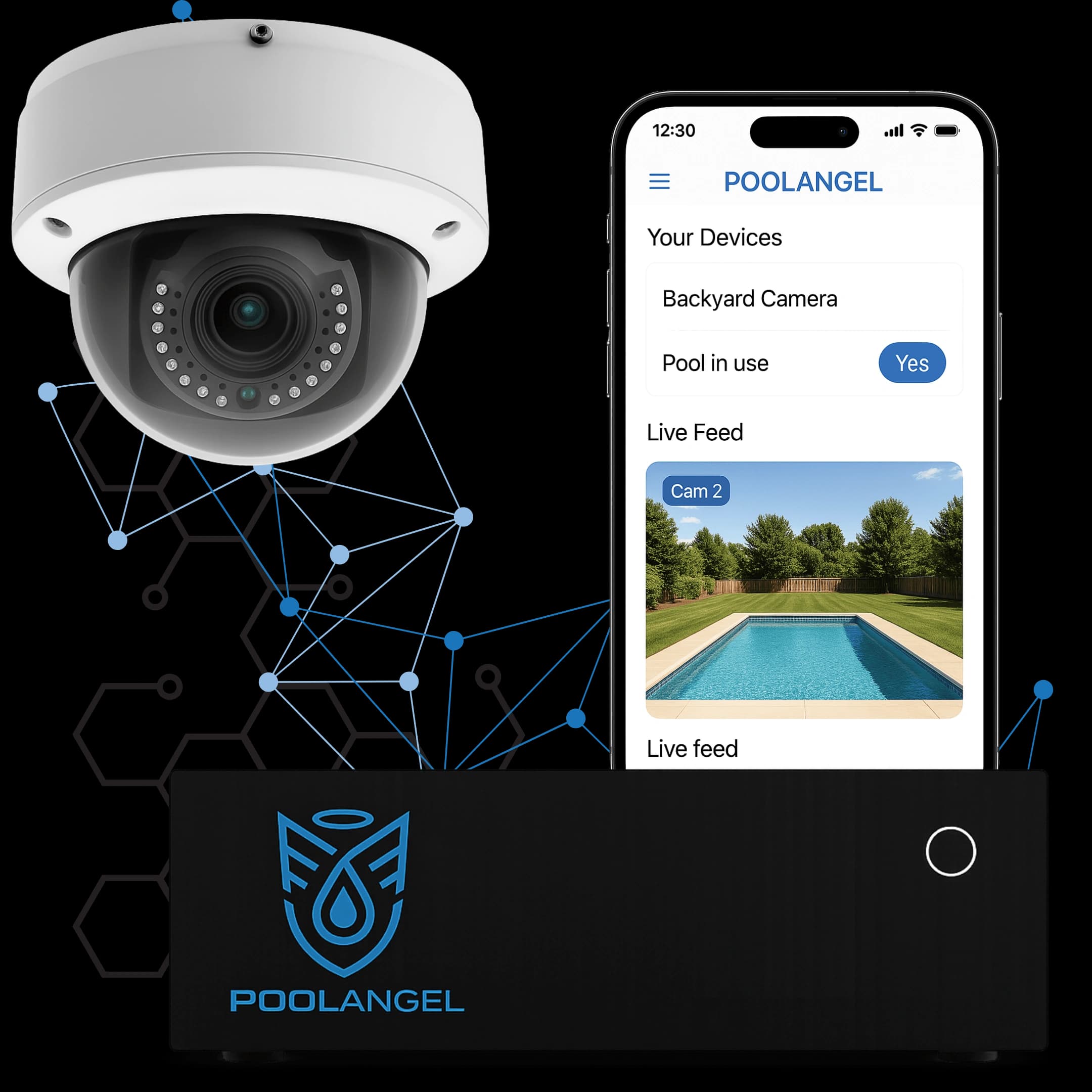 Pool Angel AI pool safety system compared to general home security cameras